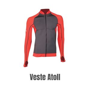 Veste zippé Atoll de snorkeling en lycra et néoprène